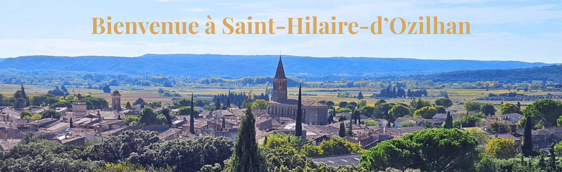 village de Saint Hilaire d'Ozilhan, situé dans le gard, proche de Remoulins et du Pond du Gard